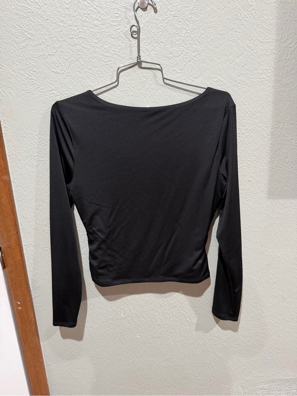 Melrose and Market Black Square-Neck Long Sleeve Top Size M Like New - Picture 3 of 3